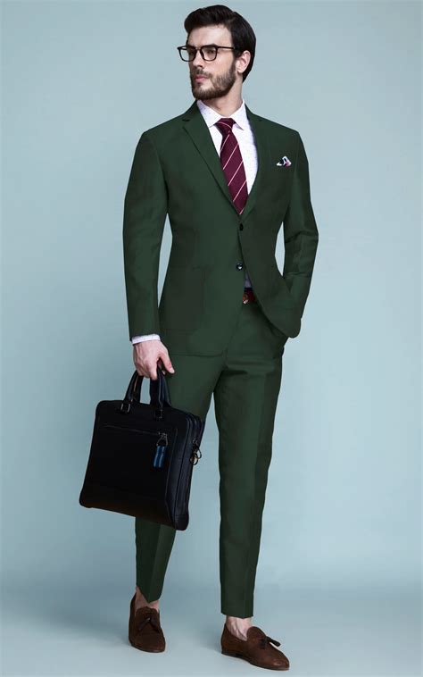 Forest Green Linen Suit A I Perfect Fits