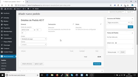 Realizar Pedidos Desde El Backend De WooCommerce En Wordpress YouTube