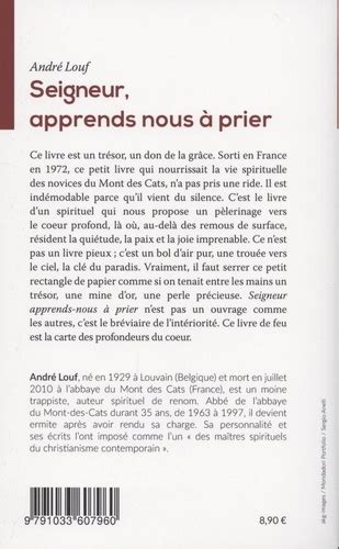 Seigneur apprends nous à prier de André Louf Poche Livre Decitre