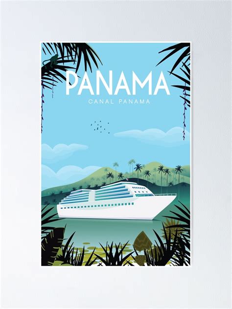 "Panama canal travel poster" Poster for Sale by Arctic frame studio ...