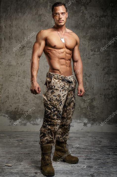 Handsome Male With Naked Torso Stock Photo Fxquadro