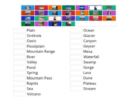 Basic Landform Matching Match Up
