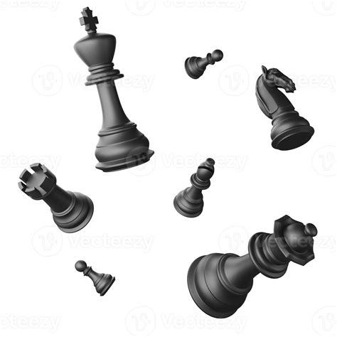 Black Chess Piece Clipart Flat Design Icon Isolated On Transparent