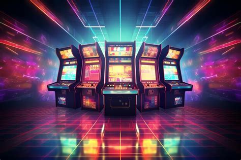 Premium AI Image | 80s Retro arcade game background 80s retro nostalgic