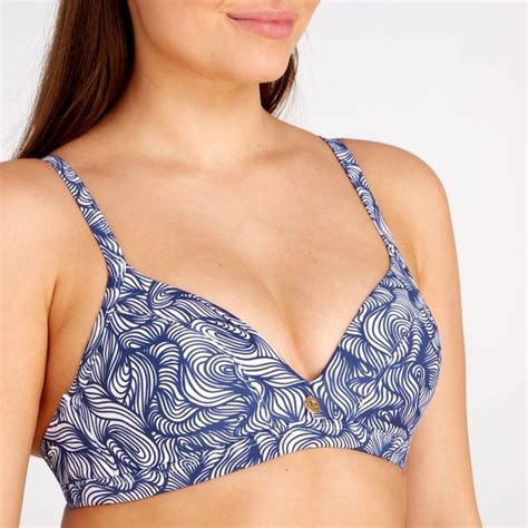 Ten Cate Beach Bikini Top Triangle Padded Wired Blauw Bol