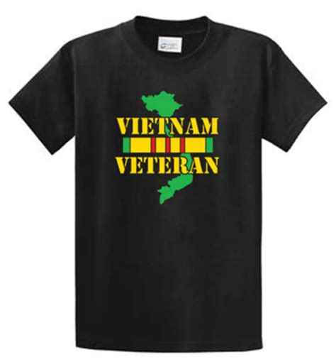 Vietnam Veteran Port & Co Printed Tee Shirts Mens Regular and Big and Tall Sizes-in T-Shirts ...