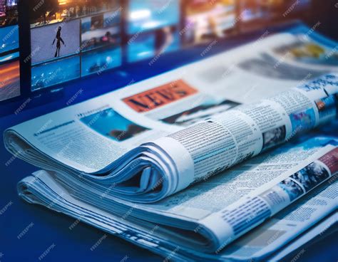 News and information dissemination featuring elements like newspapers