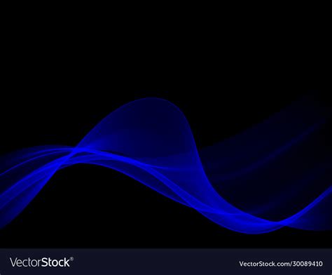 Blue Smoke Effect On Black Background Royalty Free Vector