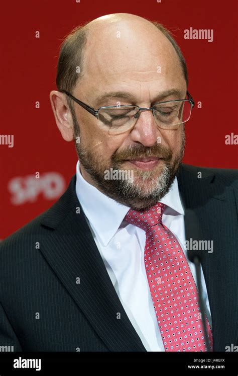 Berlin Germany 14th May 2017 Spd Leader Martin Schulz Speaking At