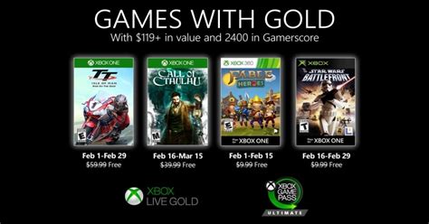 Gwg Games With Gold Jogos Gr Tis Fevereiro De Na Xbox Live