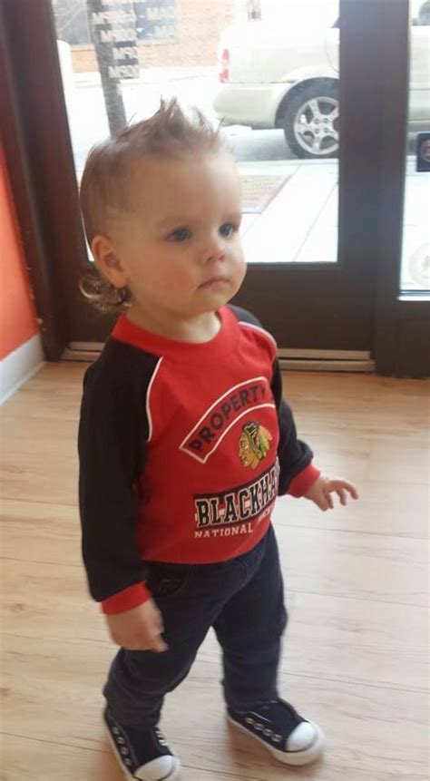 This Little Fans First Haircut Was A Playoff Mullet Looks Like He Is