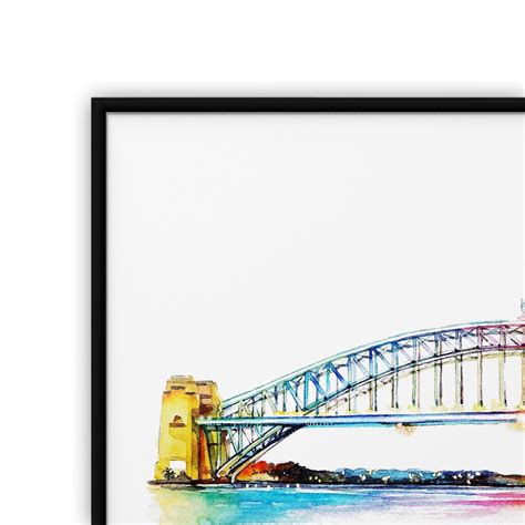 Sydney Harbour Bridge Painting Australian Wall Art - Bunnings Australia