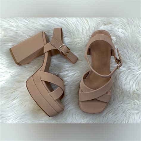 Shoes Nude Shoes Chunky Heels With With Platform Poshmark