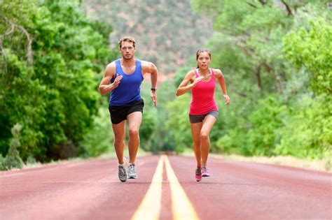 Pareja Correr Rapido Sprint Series Entrenamiento Velocidad Escuela De