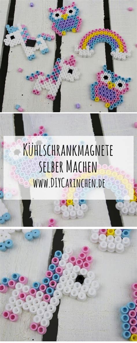 Diy B Gelperlen Einhorn Und Eulen K Hlschrankmagnete Selber Machen