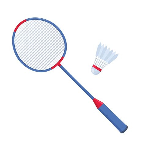 Premium Vector Badminton Racket And Shuttlecock Vector Illustration