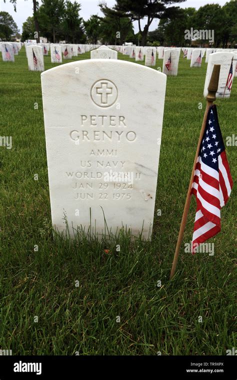 Headstone At Long Island National Cemetery Farmingdale Long Island New