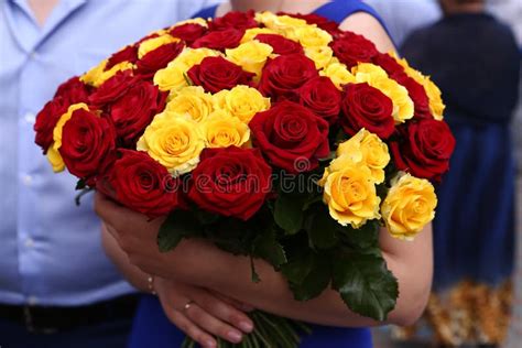 Yellow red roses bouquet stock image. Image of bouquet - 37411743