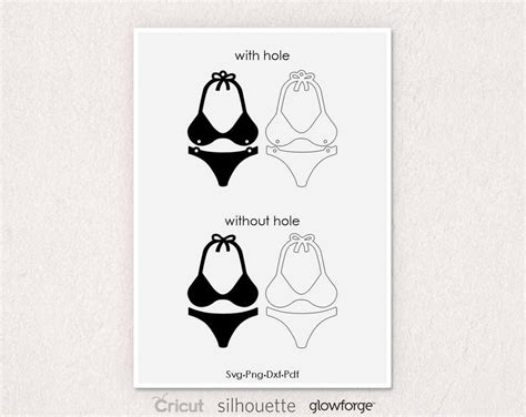 Bikini Earrings Summer Svg Dxf Pdf Png Formats Cut File Etsy