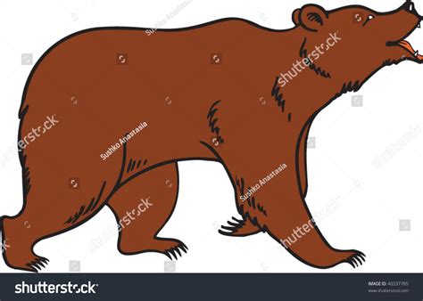 Grizzly Brown Bear Stock Vector Royalty Free 40337785 Shutterstock