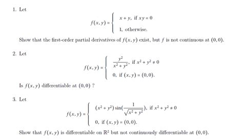 Solved Let F X Y {x Y If Xy 0 1 Otherwise Show