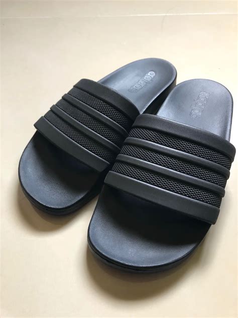 Adidas Adilette Cloudfoam Plus Mono Slides Men S Fashion Footwear