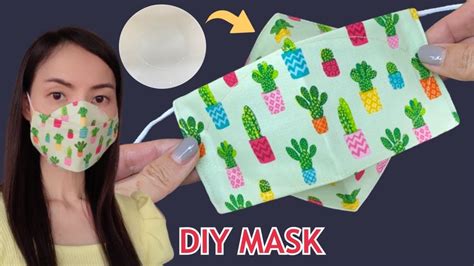 Diy New Breathable 3d Face Mask No Fog On Glasses Create Easy Pattern From Dish Sewing Tutorial