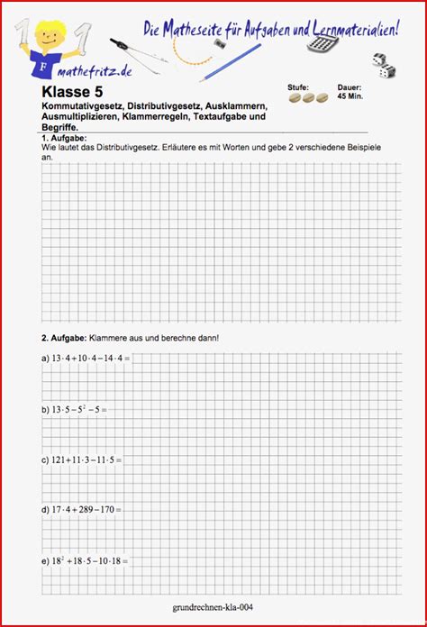 Grundrechenarten Bungen Kostenlose Arbeitsbl Tter Und