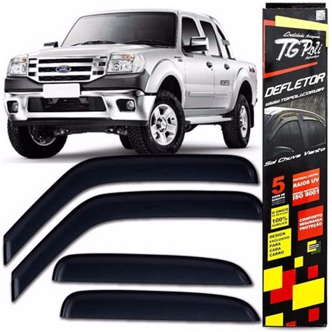 Calha Defletor De Chuva Ford Ranger Cabine Dupla P