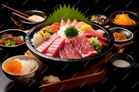 Premium Photo Luxury And Delicious Sashimi And Sushi Japanese