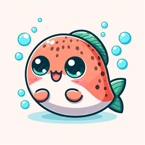 Premium Vector Cute Fish Vector On White Background