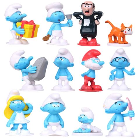 Mua The Smurfs Figures Set FANDE 12 Pieces Cupcake Figures Cake