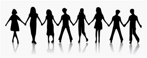 Holding-hands - Silhouette People Holding Hands, HD Png Download ...