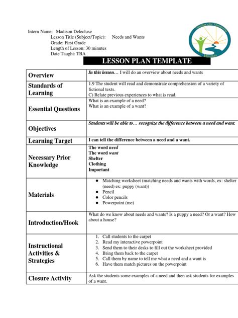 Lesson Plan 3 Pdf Lesson Plan Applied Psychology