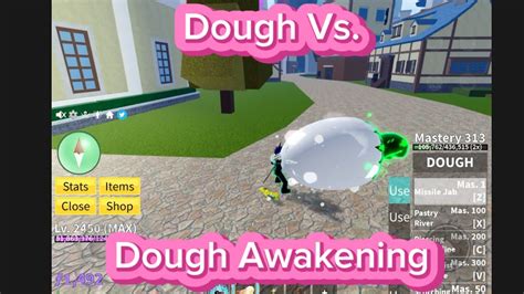 Dough V1 Vs Dough V2 Blox Fruits Showcase Youtube