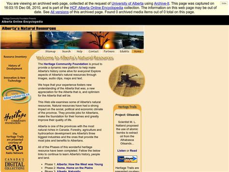 Alberta Online Encyclopedia Albertas Natural Resources Handout For