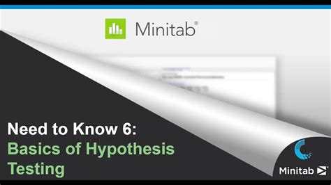 Webinar 6 Hypothesis Testing Using Minitab Datatools Me Youtube