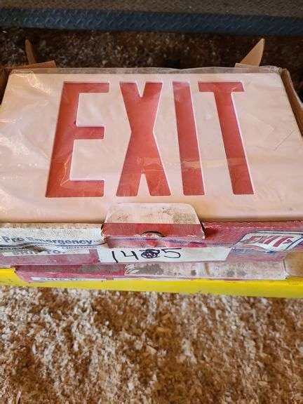 3 New Exit Signs Freedom Auctions Sd