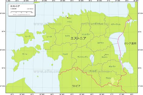 エストニア 地勢図 ベクター地図素材のダウンロード販売 アフロモール