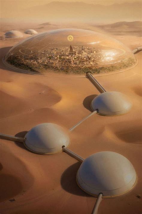Sahara Desert Oasis City Rafrofuturism
