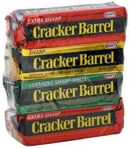 Cracker Barrel Cheddar, Variety Pack Cheese - 4 ea, Nutrition ...