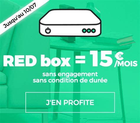 RED by SFR une box internet fibre optique et 100 Mbits s pour 15 à vie