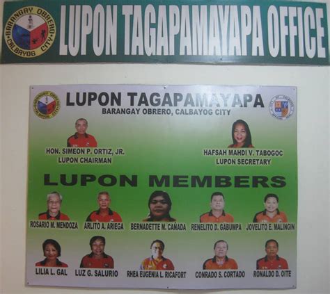 CALBAYOG’S BARANGAY OBRERO LUPONG TAGAPAMAYAPA - DILG INCENTIVES AWARDS REGIONAL WINNER ...