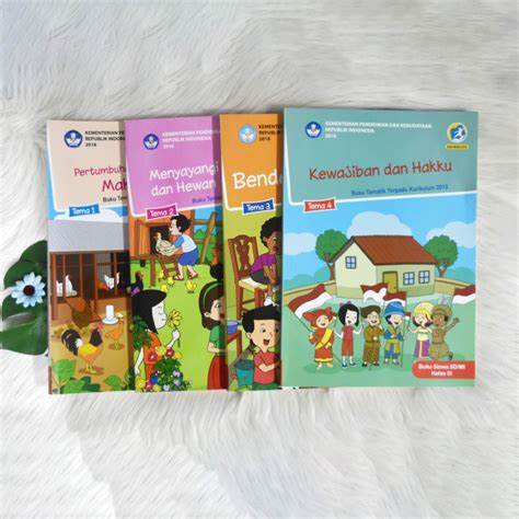 Buku Paket Pelajaran Kelas 3 Sd Mi Tema 1 Sampai 8 Lengkap Tematik Terpadu Kurikulum 2013 Buku