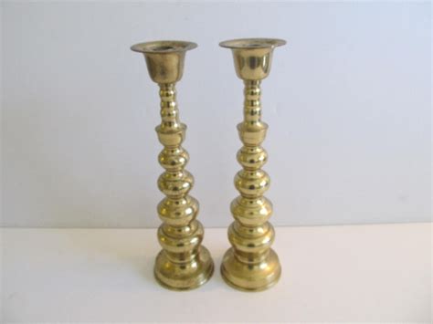 Brass Candlestick Holders Brass Brass Candle Holders Etsy