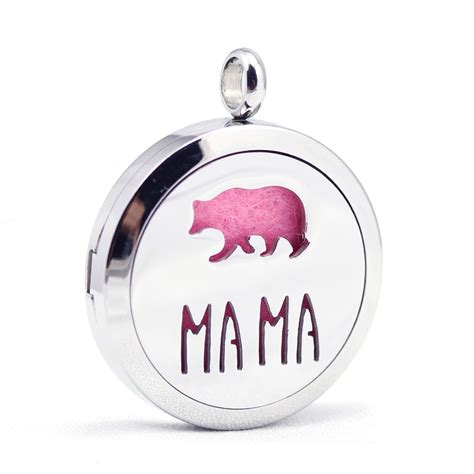 30mm Stainless Steel Mama Bear Aroma Aromatherapy Essential Oil