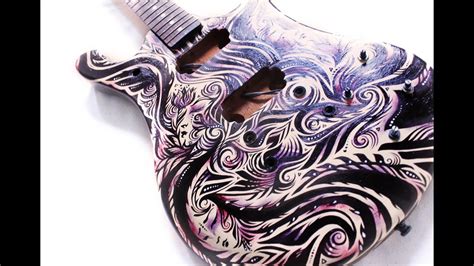 How To Paint Guitar By Kudashkina Youtube