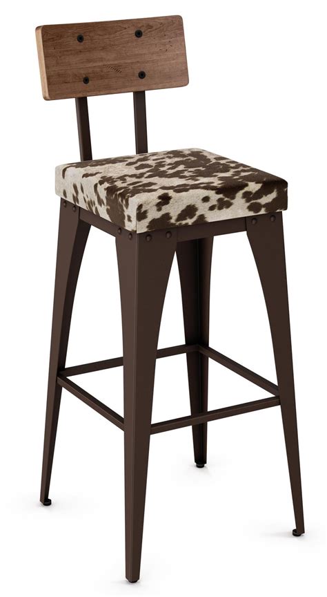 Amisco Industrial Amisco Upright Bar Stool With Cushioned Seat