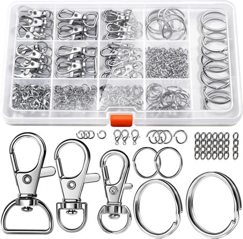 Belle Vous Pack Metal Swivel Snap Lobster Hook Clasps Key Rings