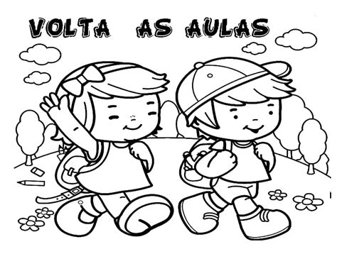 Desenhos de Volta às Aulas para Colorir Pintar e Imprimir